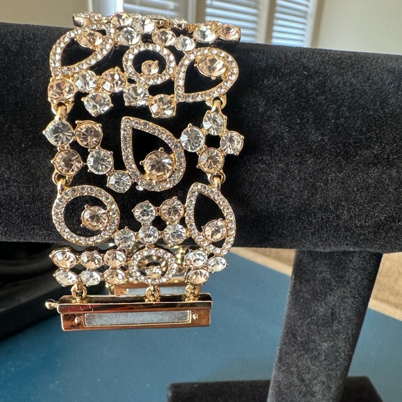 Givenchy Silk Crystal Stone Gold-Tone Flex Magnetic Bracelet - Picture 5 of 8